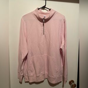 Quarter Zip Pink Hoodie